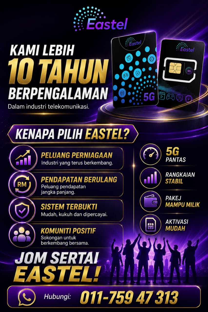 Poster Eastel lebih 10 tahun berpengalaman dalam telekomunikasi